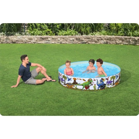 BASEN OGRODOWY DLA DZIECI DINOZAUR 183 X 38 CM BESTWAY 55022