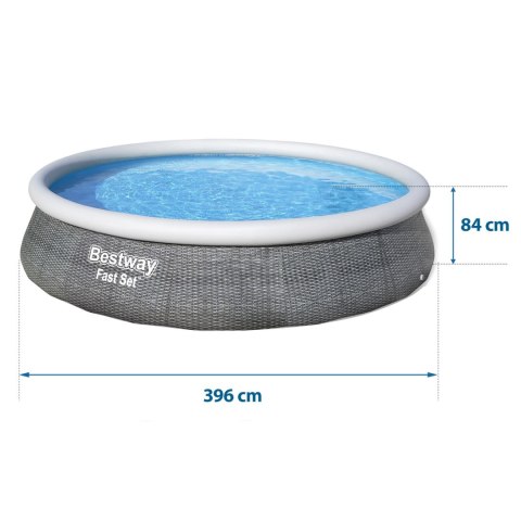 BASEN OGRODOWY ROZPOROWY 396 X 84 CM 9W1 BESTWAY 57376 BASEN OGRODOWY ROZPOROWY 396 X 84 CM 9W1 BESTWAY 57376