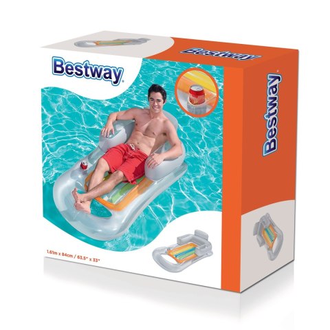 DMUCHANY MATERAC, FOTEL, LEŻAK 161 X 84 CM BESTWAY 43028 NIEBIESKI