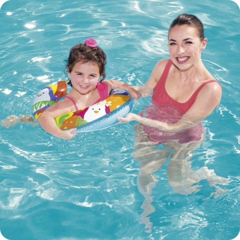 KOŁO PLAŻOWE DO PŁYWANIA MORSKIE PRZYGODY DLA DZIECI BESTWAY 36113 PINGWIN