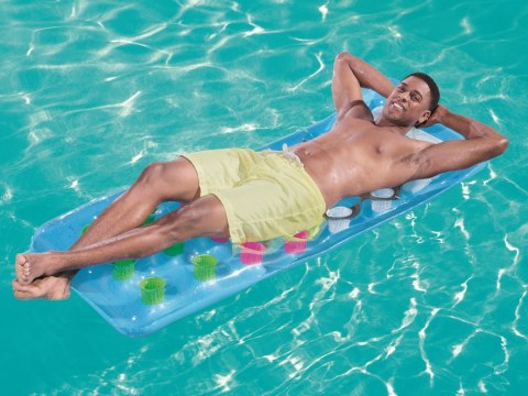 MATERAC PLAŻOWY Z OKIENKIEM 188 X 71 CM BESTWAY 43040 RÓŻOWY
