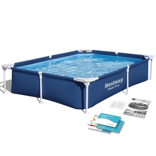 BASEN PROSTOKĄTNY STELAŻOWY 221X150X43 CM BESTWAY 56401N