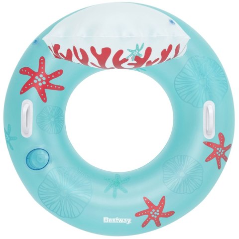 KOŁO DO PŁYWANIA Z OPARCIEM CORAL BLISS 107 X 113 CM BESTWAY 43730