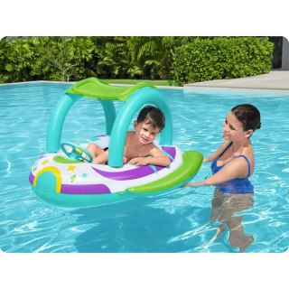 PONTON PLAŻOWY DO PŁYWANIA Z DASZKIEM 107 X 112 CM BESTWAY 34149