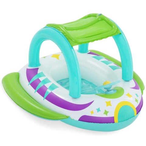 PONTON PLAŻOWY DO PŁYWANIA Z DASZKIEM 107 X 112 CM BESTWAY 34149