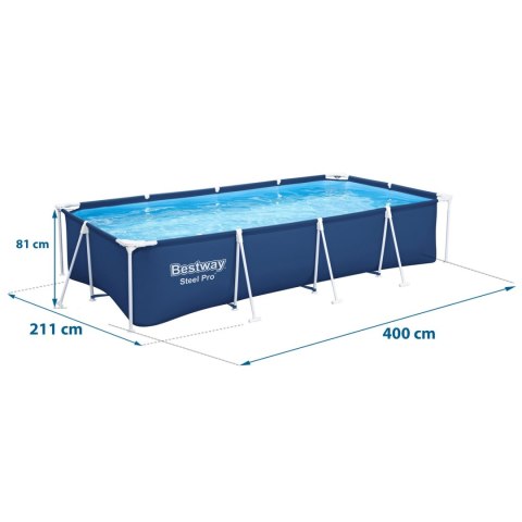 BASEN OGRODOWY STELAŻOWY 400 X 211 X 81 CM 4W1 BESTWAY 56405N