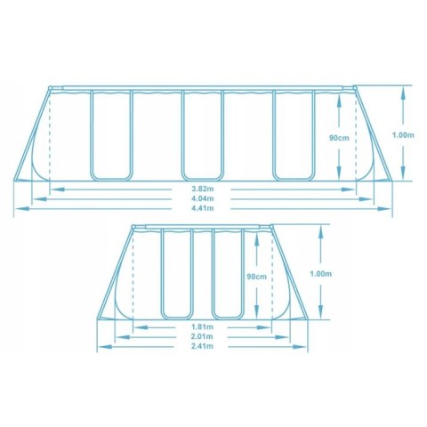 BASEN OGRODOWY STELAŻOWY 404 X 201 X 100 CM 18W1 BESTWAY 56441 BASEN OGRODOWY STELAŻOWY 404 X 201 X 100 CM 18W1 BESTWAY 56441