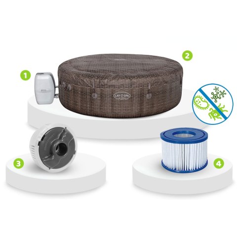 DMUCHANE SPA LAY-Z BALI BROWN 7 OSOBOWE BESTWAY 6001P