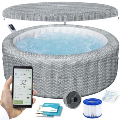 DMUCHANE SPA LAY-Z BALI GREY 6 OSOBOWE BESTWAY 6001N