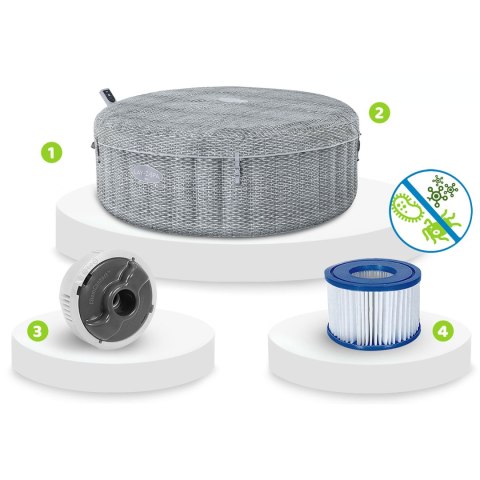 DMUCHANE SPA LAY-Z BALI GREY 6 OSOBOWE BESTWAY 6001N