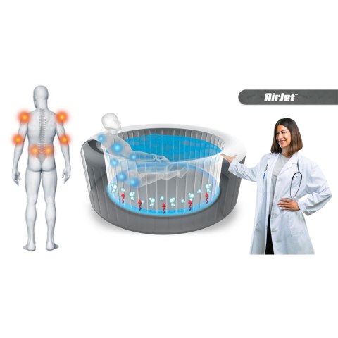 DMUCHANE SPA LAY-Z BALI GREY 6 OSOBOWE BESTWAY 6001N