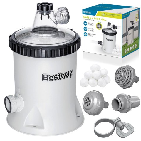 POMPA FILTRUJĄCA DO BASENU 5678 L/H + KULKI FILTRUJĄCE BESTWAY 58870