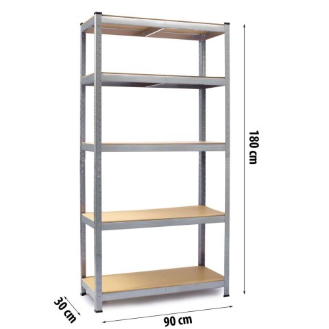 REGAŁ METALOWY MAGAZYNOWY 180 X 90 X 30 CM HUMBERG 4843