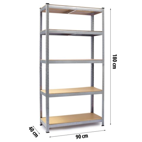 REGAŁ METALOWY MAGAZYNOWY 180 X 90 X 40 CM HUMBERG HR-812