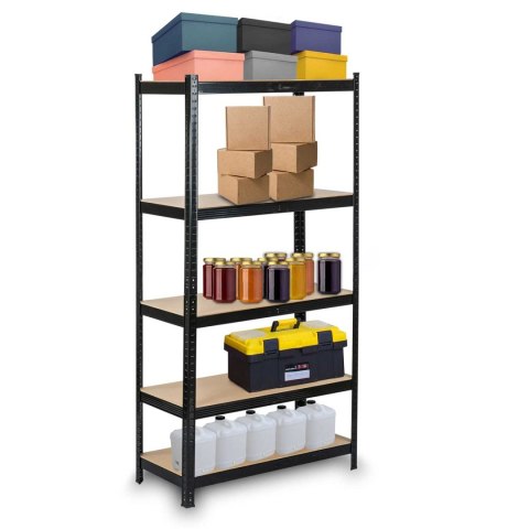 REGAŁ METALOWY MAGAZYNOWY 180 X 90 X 40 CM HUMBERG HR-813 CZARNY