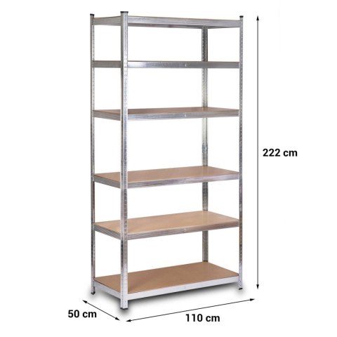 REGAŁ METALOWY MAGAZYNOWY 222 X 110 X 50 CM HUMBERG HR-815