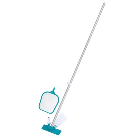 ZESTAW DO CZYSZCZENIA BASENU KIJ 167CM + ODKURZACZ + SIATKA BESTWAY 58013