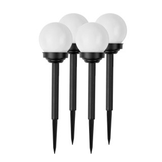 LAMPKA SOLARNA BIAŁA KULA 4SZT ILUMEN LS-102