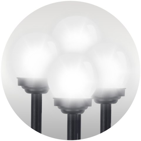 LAMPKA SOLARNA BIAŁA KULA 4SZT ILUMEN LS-102
