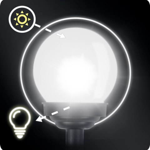 LAMPKA SOLARNA BIAŁA KULA 4SZT ILUMEN LS-102