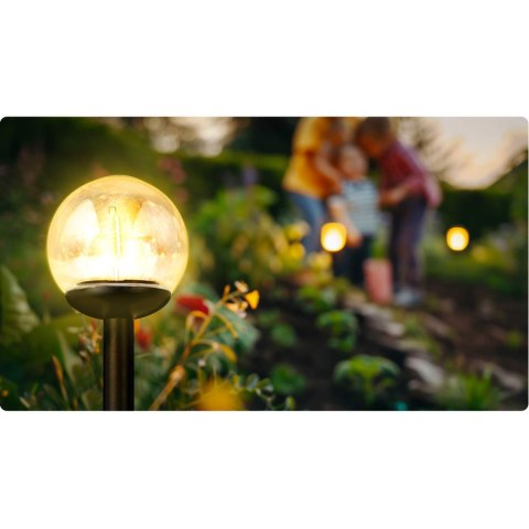 LAMPKA SOLARNA PRZEŹROCZYSTA KULA 4SZT ILUMEN LS-103