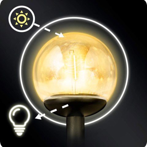LAMPKA SOLARNA PRZEŹROCZYSTA KULA 4SZT ILUMEN LS-103
