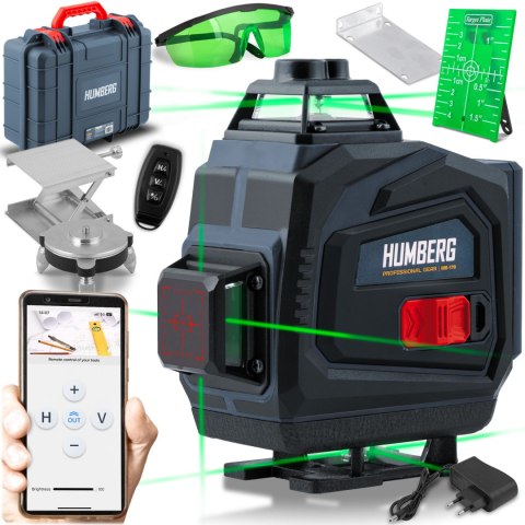 LASER KRZYŻOWY W WALIZCE + AKCESORIA HUMBERG HM-170