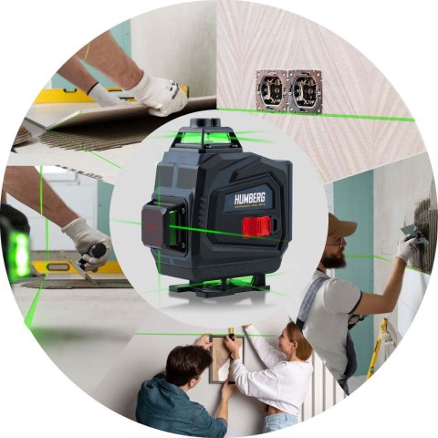 LASER KRZYŻOWY W WALIZCE + STATYW HUMBERG HM-170
