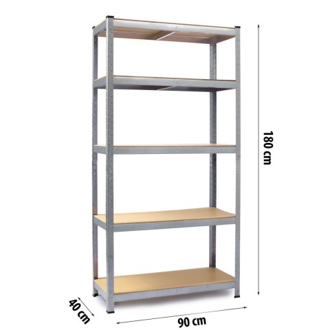 REGAŁ METALOWY MAGAZYNOWY 180 X 90 X 40 CM HUMBERG HR-812 + POKROWIEC GRATIS