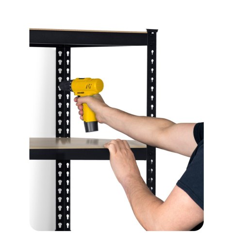 REGAŁ METALOWY MAGAZYNOWY 183 X 90 X 45 CM HUMBERG HR-700 CZARNY