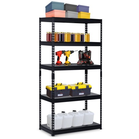 REGAŁ METALOWY MAGAZYNOWY 183 X 90 X 45 CM HUMBERG HR-700 CZARNY