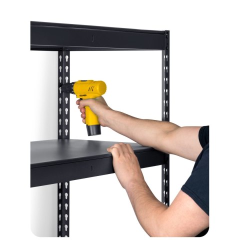 REGAŁ METALOWY MAGAZYNOWY 183 X 90 X 45 CM HUMBERG HR-700 CZARNY