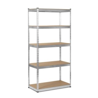 REGAŁ METALOWY MAGAZYNOWY 183 X 90 X 45 CM HUMBERG HR-700 SREBRNY