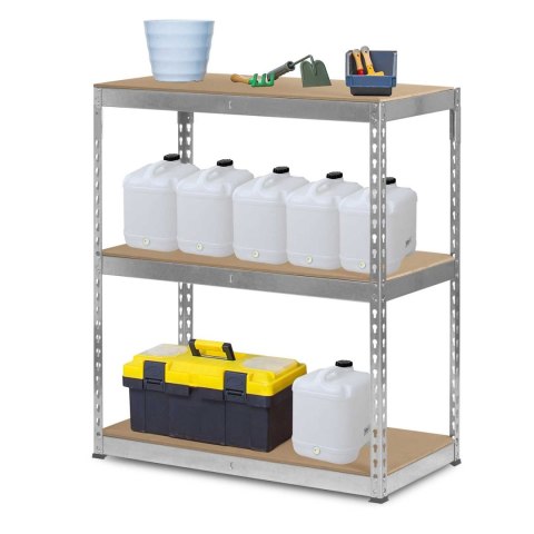 REGAŁ METALOWY MAGAZYNOWY 183 X 90 X 45 CM HUMBERG HR-700 SREBRNY
