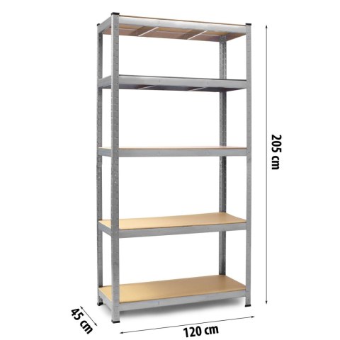 REGAŁ METALOWY MAGAZYNOWY 205 X 120 X 45 HUMBERG 4850