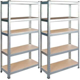 REGAŁ METALOWY MAGAZYNOWY ZESTAW 2 SZT 150 X 75 X 30 CM HUMBERG HR-810