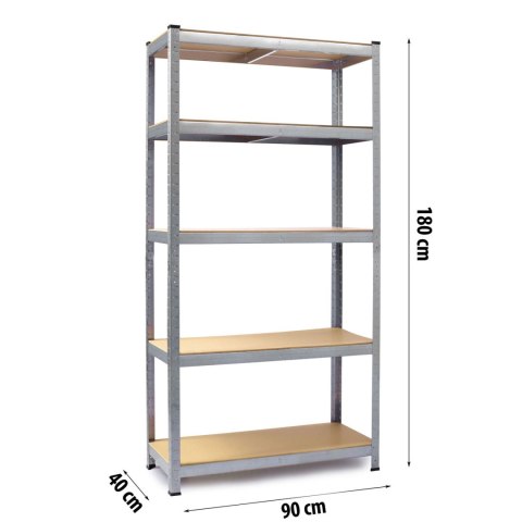 REGAŁ METALOWY MAGAZYNOWY ZESTAW 2 SZT 180 X 90 X 40 CM HUMBERG HR-812