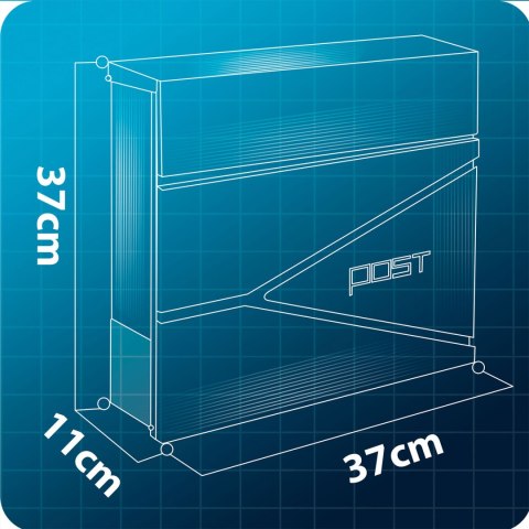 SKRZYNKA NA LISTY 37X37X10,5 CM ANTRACYT HM-862