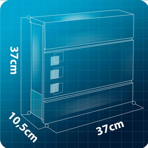 SKRZYNKA NA LISTY 37X37X10,5 CM ANTRACYT HM-863 SKRZYNKA NA LISTY 37X37X10,5 CM ANTRACYT HM-863