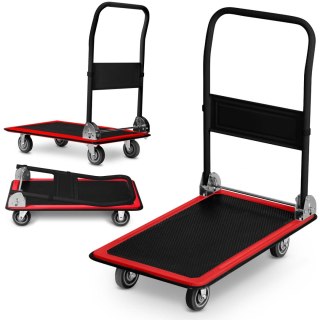 WÓZEK TRANSPORTOWY PLATFORMOWY HM-505 CZARNO-CZERWONY