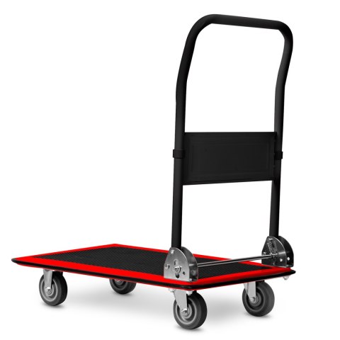 WÓZEK TRANSPORTOWY PLATFORMOWY HM-506 CZARNO-CZERWONY