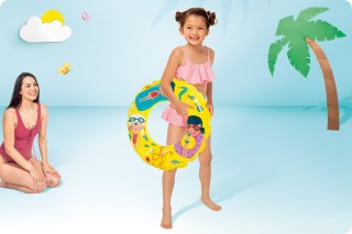 KÓŁKO DO PŁYWANIA ŚREDNICA 61 CM INTEX 59242 BIAŁY