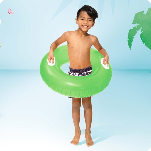 KÓŁKO DO PŁYWANIA Z UCHWYTAMI 76 CM ZIELONE INTEX 59258