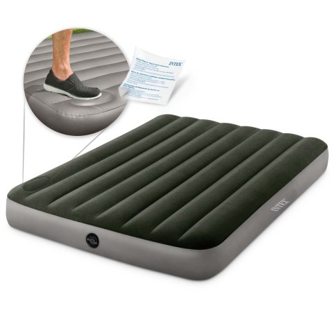 MATERAC DMUCHANY 191X137X25 CM Z WBUDOWANĄ POMPKĄ NOŻNĄ INTEX 64762