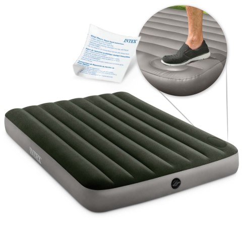 MATERAC DMUCHANY 191X137X25 CM Z WBUDOWANĄ POMPKĄ NOŻNĄ INTEX 64762