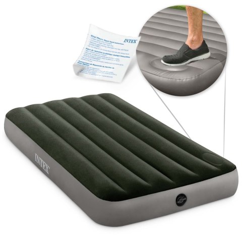 MATERAC DMUCHANY 191X99X25 CM Z WBUDOWANĄ POMPKĄ NOŻNĄ INTEX 64761