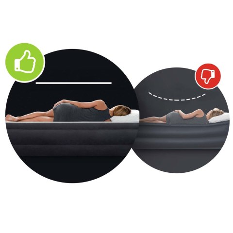 MATERAC DMUCHANY 203X152X25 CM Z WBUDOWANĄ POMPKĄ NOŻNĄ INTEX 64763