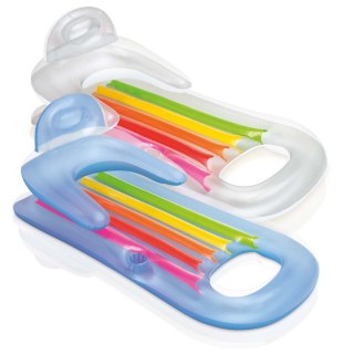 MATERAC, FOTEL DO OPALANIA I PŁYWANIA 2W1 KING COOL 160 X 85CM INTEX 58802 NIEBIESKI