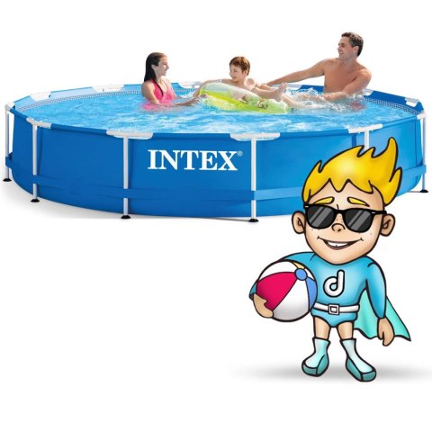 BASEN OGRODOWY STELAŻOWY 366 X 76 CM 16W1 INTEX 28212 + MASZYNKA DO BANIEK GRATIS