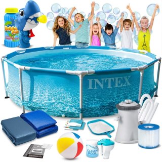 BASEN STELAŻOWY 305X76 CM 16W1 INTEX 28208 + MASZYNKA DO BANIEK GRATIS